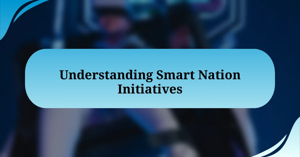 Understanding Smart Nation Initiatives