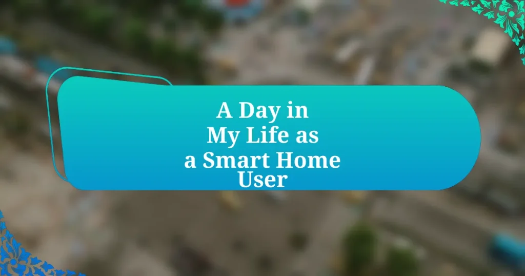 A Day in My Life as a Smart Home User