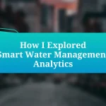 How I Explored Smart Water Management Analytics