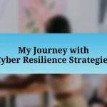 My Journey with Cyber Resilience Strategies