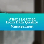 What I Learned from Data Quality Management