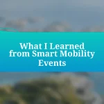 What I Learned from Smart Mobility Events