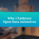 Why I Embrace Open Data Initiatives