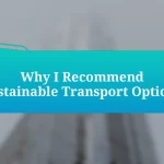 Why I Recommend Sustainable Transport Options