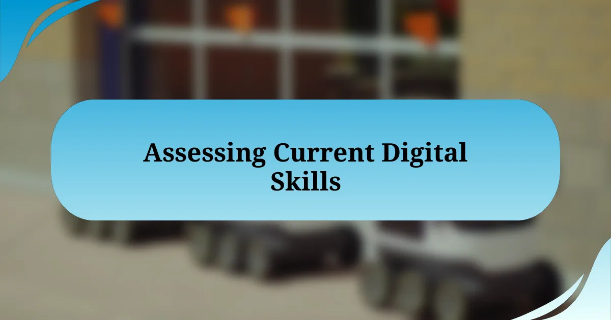 Assessing Current Digital Skills