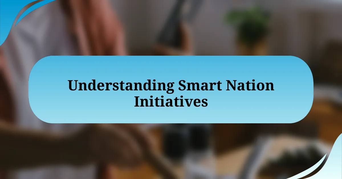 Understanding Smart Nation Initiatives