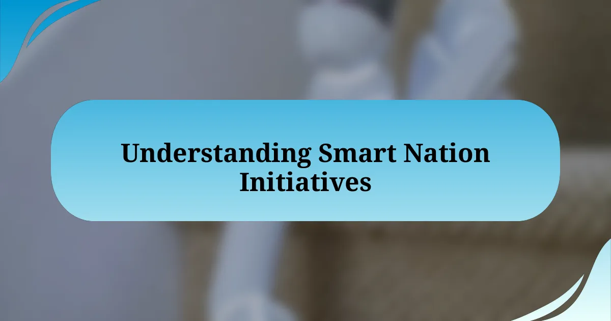 Understanding Smart Nation Initiatives