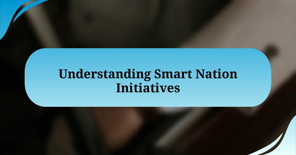 Understanding Smart Nation Initiatives