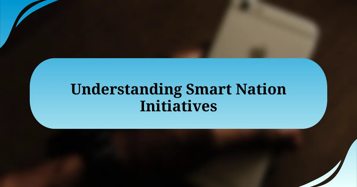 Understanding Smart Nation Initiatives